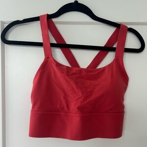 Athleta Red Longline Sports Bra - Size Small